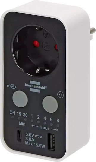 Brennenstuhl Digital Timer Socket with Countdown Timer