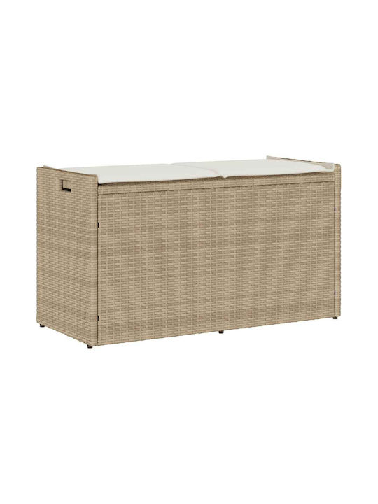 Outdoor Bench Rattan with Chest and Cushions 10...