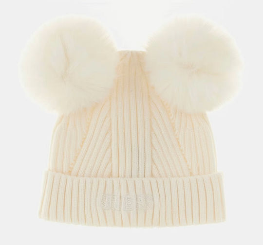 Beanie Unisex Căciulă cu Tricotaj Rib în culoarea Bej