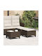 Gartenhocker Würfel Für Außenbereich Rattan Mit Braunen Kissen 2Stücke 55x55x36cm