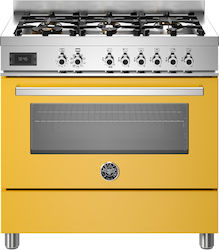 Bertazzoni Free-standing with Natural Gas Hobs Black PRO9 6L 1E GI T GN Bertazzoni Free-standing with Natural Gas Hobs Black PRO9 6L 1E GI T GN