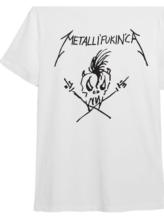 T-shirt Metallica Fuckin Rock Avenue White