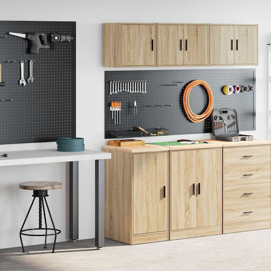 Garagenschränke 2 Stk. Rauchige Eiche Holzwerkstoff Braun 40 x 51 x 85 cm