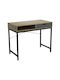 Desk Kama Wooden Sonoma-grey / Black with Metal Legs 95x48x76cm