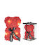 Teddy Bear Artificial Roses Light 23cm Homie 22-3075 Red Homie 22-3075