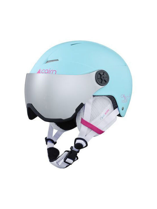 Cairn Orbit Visor Kinder Ski & Snowboard Helm in Türkis Farbe