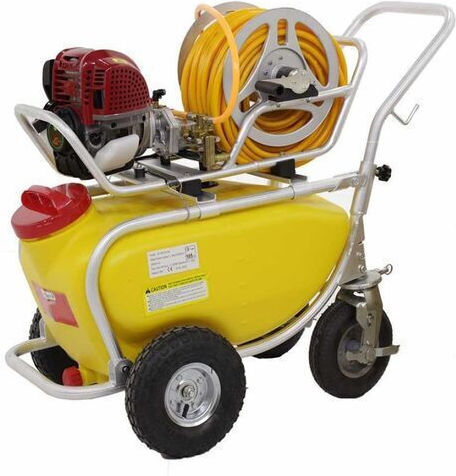 Cărucior Pulverizator Profesional Geotech 1050 4s Benzină 4 timpi 100 Litri 1.5 Cp 15-25 Bar Înălțime 6 M Furtun 50 M