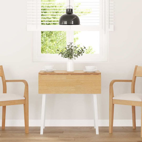 Table Dining Room from Solid Wood White 90x45x75cm