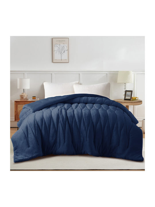 Liolios Home Duvet Cover Queen 220x240cm Doha Navy 350 GSMGsm