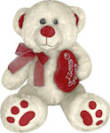 ToyMarkt Plush Bear with Heart & Ribbon for 3+ Years 35 cm