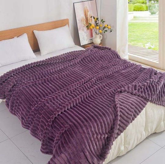 SpitiBazaar Pătură Catifea Extra-dublă 220x240cm Violet