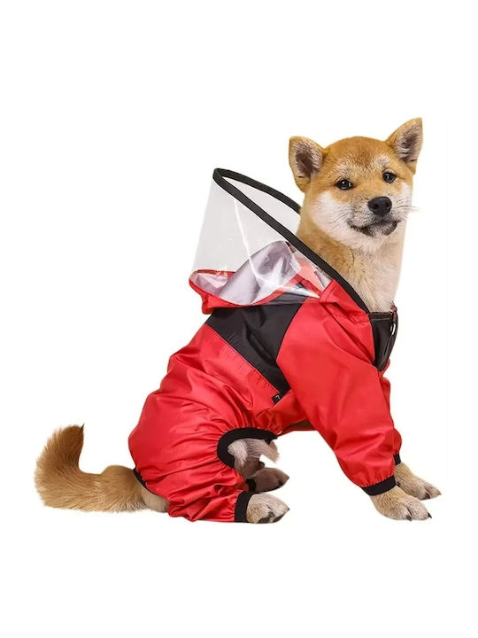 Hundemantel Wasserdicht Kapuzen Rot XSklein