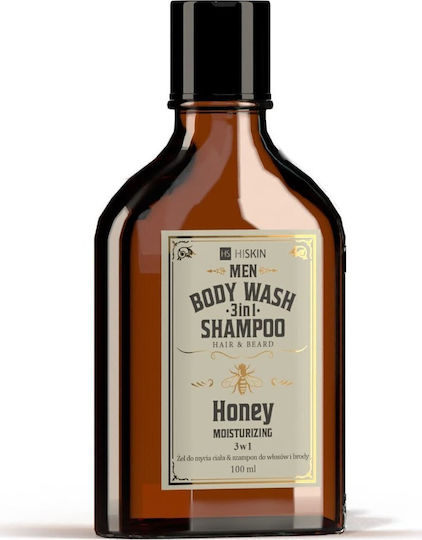 HiSkin Whiskey Αφρόλουτρο σε Gel για Άνδρες με Μέλι Αναζωογονητικό 100ml