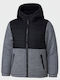 Kids' Casual Jacket with Hood Grey Black