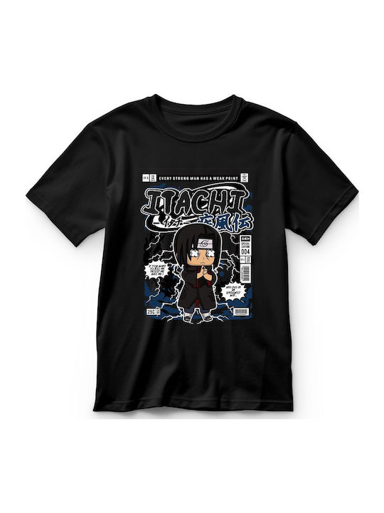 Παιδικό T-shirt Μαύρο Itachi Uchiha