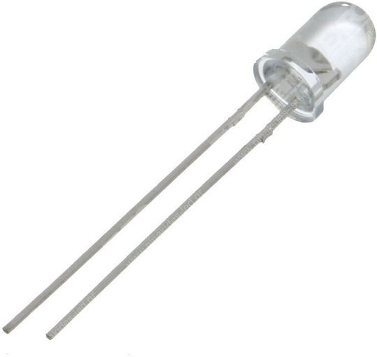 50 Τμχ Λαμπάκια Led Diodes 60 Μοίρες Στρογγυλό 5mm Κίτρινο