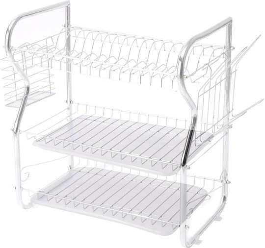 Rosberg Metallisches Silber Geschirrabtropfer & Abtropfgitter 43x24x45cm Rosberg Metallisches Silber Geschirrabtropfer & Abtropfgitter 43x24x45cm