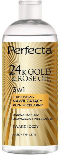 Perfecta 24k Gold & Rose Oil Micellar Water Αφαίρεσης Μακιγιάζ Προσώπου 400ml