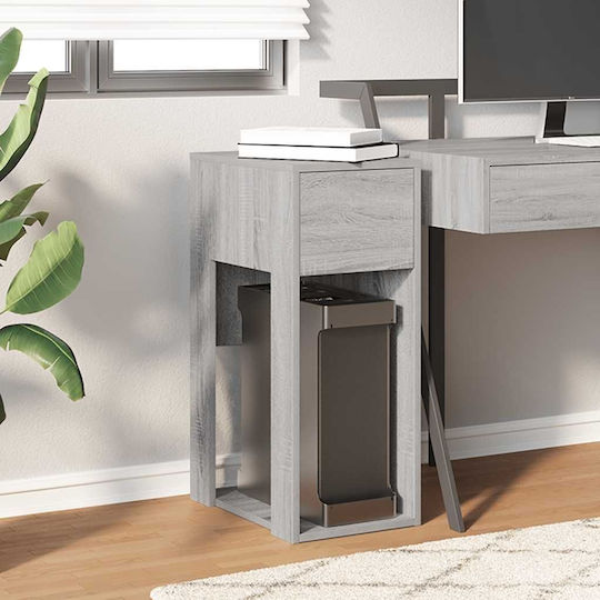 Computer Tower Stand Drawer Grey Sonoma 30x44x74 cm Grey Sonoma 858736