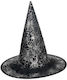 Silver Witch Hat 35cm #7881