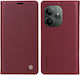 Realme Folio Series Book Synthetic Leather / Silicone Red (Realme GT 6 5G, Realme GT 6T 5G)