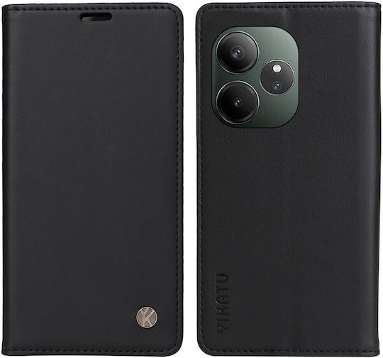 Realme Folio Series Book Synthetic Leather / Silicone Black (Realme GT 6 5G, Realme GT 6T 5G)