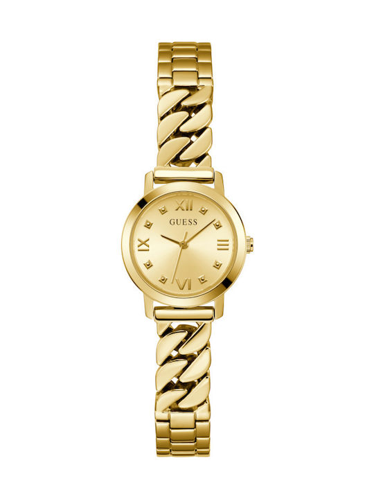Guess Chime Women's Watch Chronograph with Gold Metal Bracelet