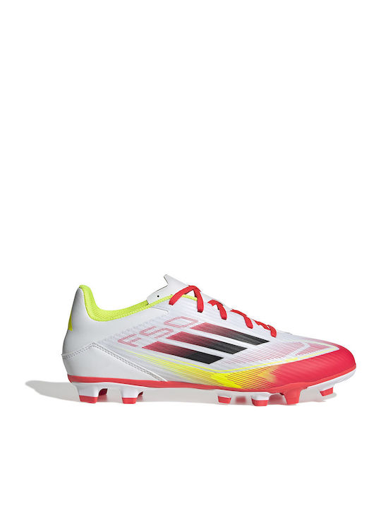 adidas F50 Club Fußballschuhe mit Stollen Weiß