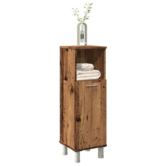 vidaXL Στήλη Μπάνιου Δαπέδου 30x30x95cm Δρυς