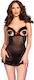 Chilirose Σετ Sexy Babydoll Μαύρο