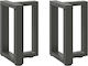 vidaXL Metallic Furniture Leg 2 Pieces Suitable...