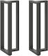 vidaXL Metallic Furniture Leg 2 Pieces Suitable...