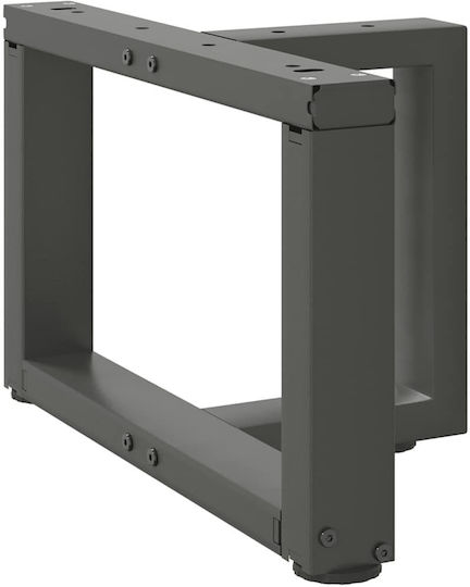 vidaXL Metallisches Möbelbein 2 Stück Für Tisch / Beistelltisch / Büro 50x25x30cm Anthrazit