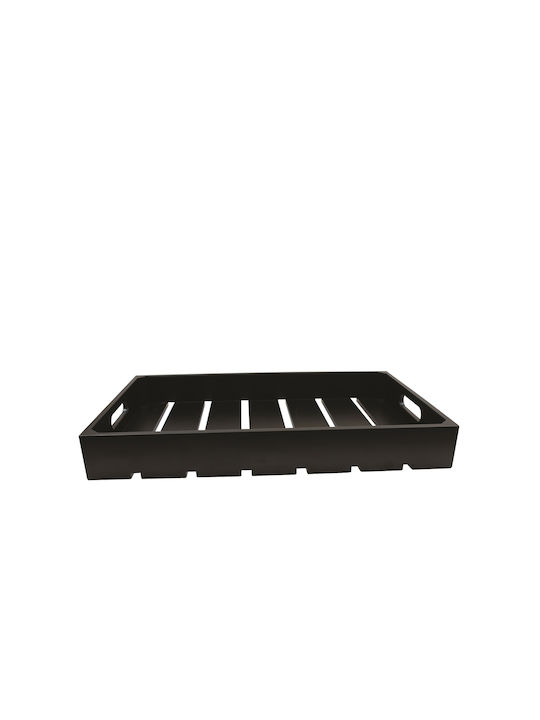 Tablecraft Wooden Rectangular Serving Tray in Black Color 53x32.5x7cm CRATE11BK 1pcs