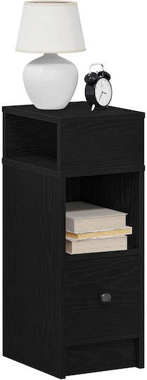 Wooden Black Bedside Tables 2 Pieces 25x31x66cm