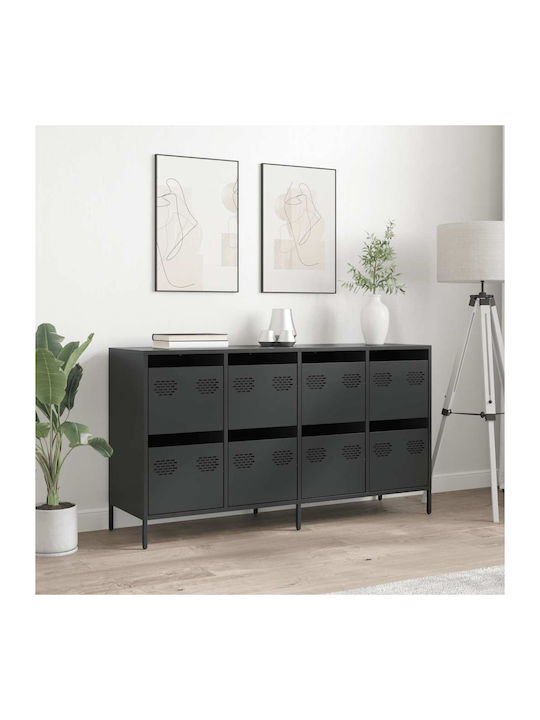 Μπουφές mit Schubladen Black Velvet-Black Metal 135x39x73.5cm
