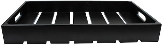 Akazienholz-Buffetbox mit Griffen GN1/1x7cm Tiefe Schwarz Tablecraft TC Crate11bk