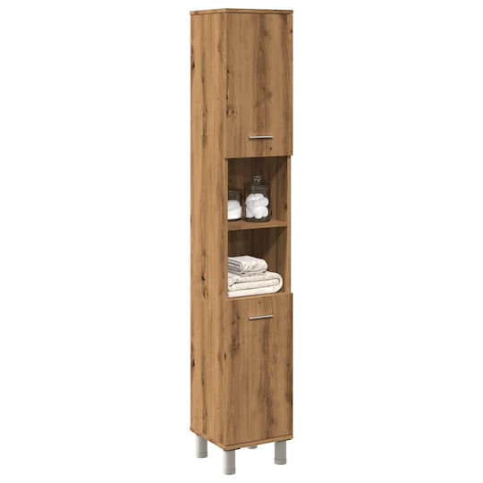 vidaXL Badezimmersäule Boden H30xB30xH179cm Eiche
