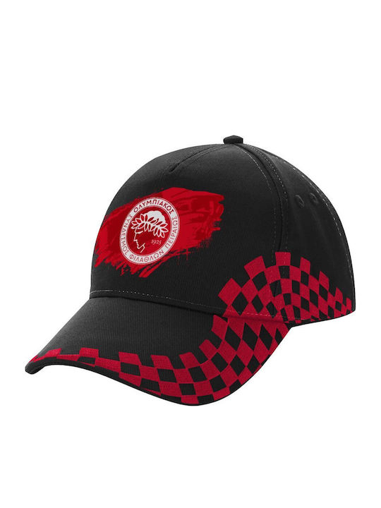 Olympiacos F.C Adult Cap Ultimate Black Red Rac...