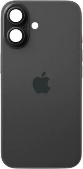 Back Glass Steel Plate Magnets Magsafe & Camera Lens iPhone 16 Black