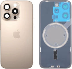 Πίσω Γυαλί Ατσάλινη Πλάκα Μαγνήτες Magsafe & Camera Lens Iphone 16 Pro Max Desert Titanium Πίσω Γυαλί Ατσάλινη Πλάκα Μαγνήτες Magsafe & Camera Lens Iphone 16 Pro Max Desert Titanium
