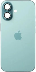 Πίσω Γυαλί Ατσάλινη Πλάκα Μαγνήτες Magsafe & Camera Lens Iphone 16 Teal