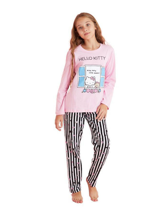 Siyah Inci Kinder Schlafanzug Winterlich Pink