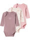 Name It Σετ Κορμάκια Barely Pink 3τμχ