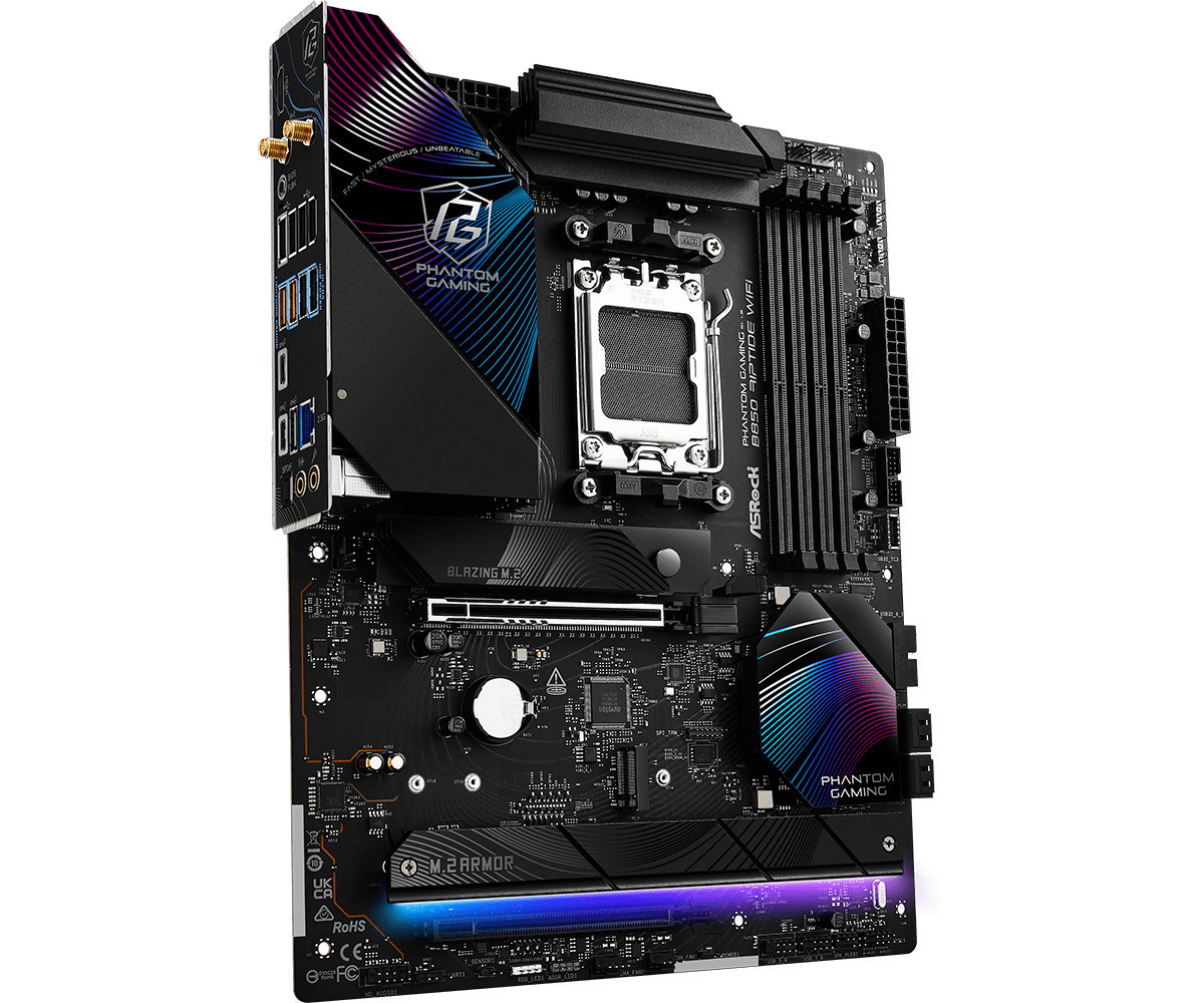 ASRock PHANTOM GAMING B850 Riptide WiFi Motherboard ATX με AMD AM5 Socket (90-MXBQT0-A0UAYZ)