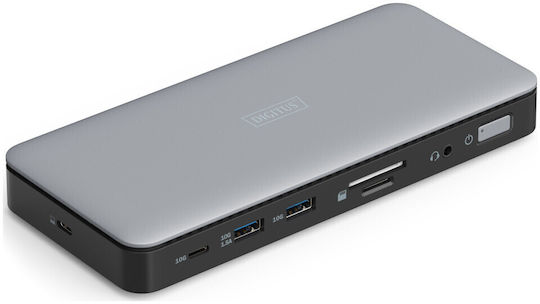 Digitus Usb-C 11-Port USB-C Docking Station με HDMI 4K PD Ethernet Γκρι