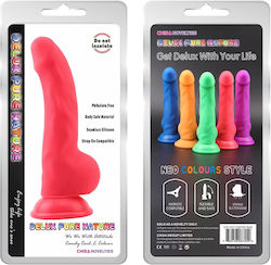 Ρεαλιστικό Dildo με Όρχεις και Βεντούζα Κόκκινο 21.7cm