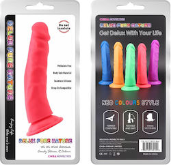Realistisches Dildo mit Hoden und Saugnapf Rot 22.5cm