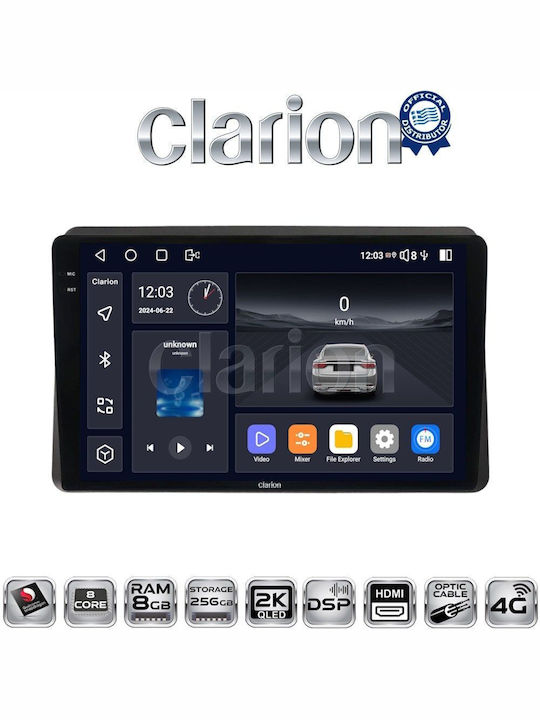 Clarion Sistem Audio Auto pentru Opel Movano Renault Maestru Nissan NV400 2020 (Bluetooth/USB/WiFi/GPS/Apple-Carplay/Android-Auto)