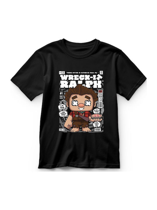Tricou pentru copii Black Wreck-It Ralph